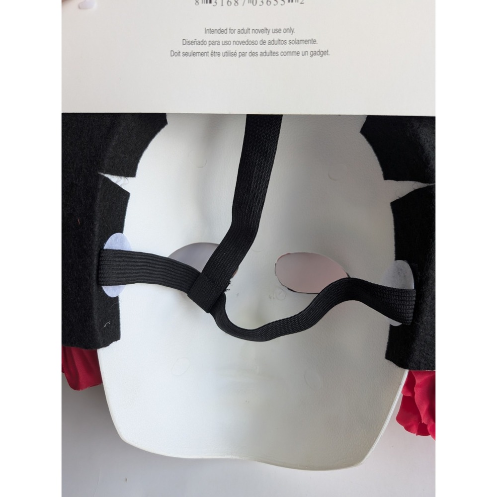 Day of the Dead Face Mask Floral Headband Molded Hard Plastic - Picture 11 of 13